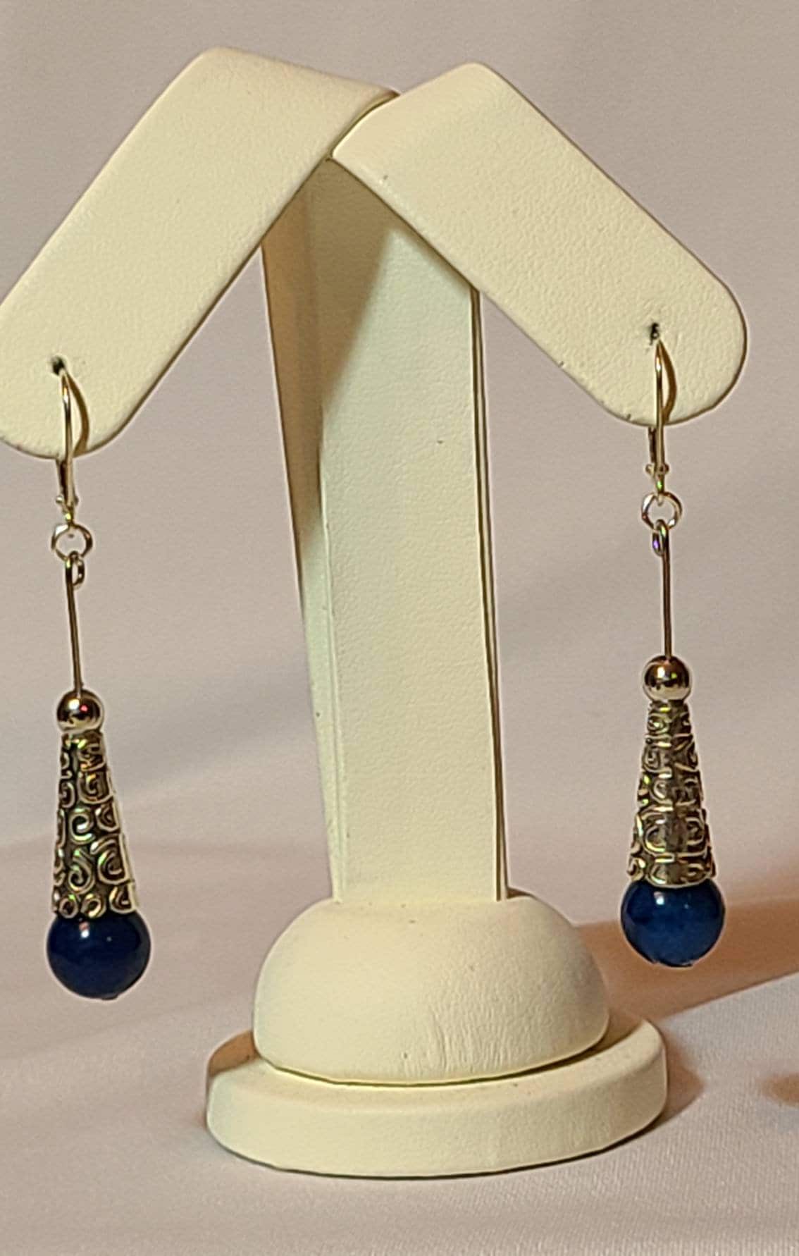 Blue Jade Dangles