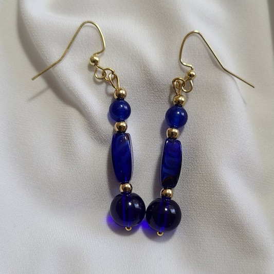 blue dangles earrings