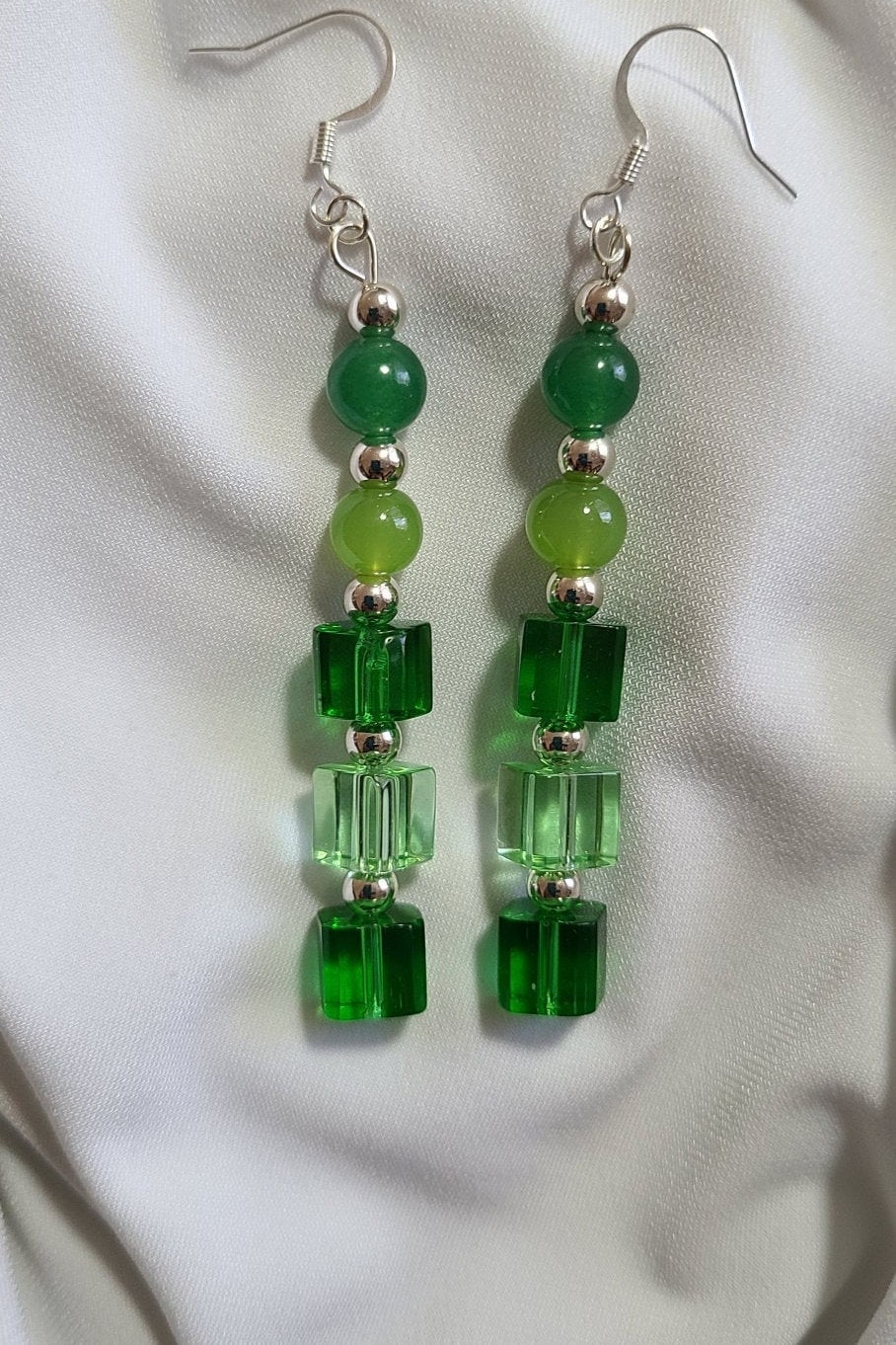 Green Dangle Earrings