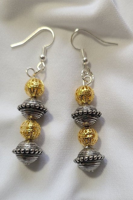 Silver & Gold Dangle Earrings