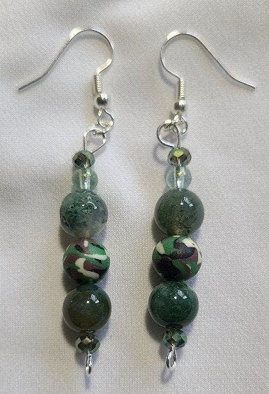 Classy Camouflage Dangle Earrings