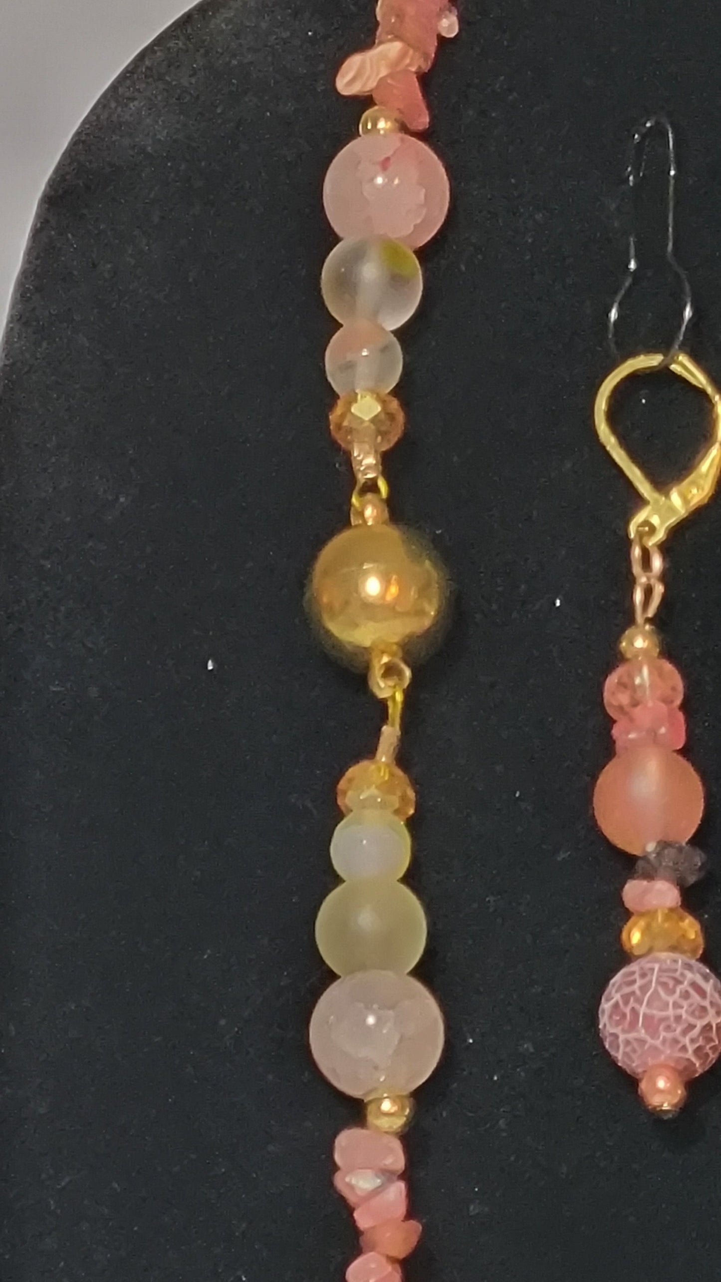 Orange Cracked Agate & Cherry Quartz 2 pc Set