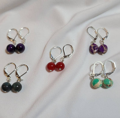 Five Pair of Gemstone Earrings